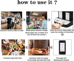 Restaurant Pager System, 16 Wireless Buzzers for Restaurant, Set with Vibrati…