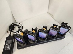 ✅SET OF 5 Zebra TC56 Android Barcode Scanners +Cradle +New Cases & Handles!🔥⭐