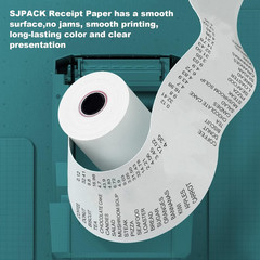 SJPACK Thermal Paper 3 1/8 X 230Ft Pos Receipt Paper, 10 Rolls Cash Register Rol