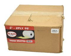 Case 32 Rolls 2 Ply Carbonless Rolls 3″ x 95 ft White Yellow Receipt Paper POS