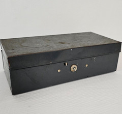 Asco Vintage Lock Box Moldmaster Cash Till Portable 10x5x3 NO KEY Gray Metal