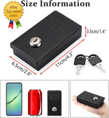 Metal Box for Gambler, Casino Cash Box with Money Slot and 2 Keys, Portable Winn