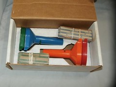 MMF Industries Major MetalFab Co. Four Coin Counting Tubes with Box #224-0004-00