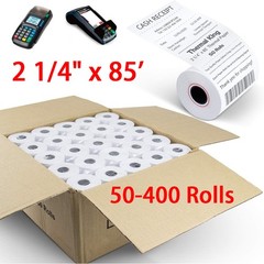 50-400 Rolls 2 1/4″ x 85′ Thermal Cash Register Credit Card POS Receipt Paper