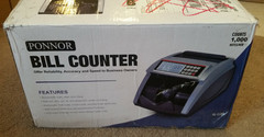 Ponnor Portable Electric Money Bill Counter Machine With UV MG MT IR DD AL-5100