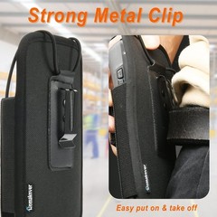 Heavy-Duty Portable Scanner Holster with Secure Belt Clip for Handheld Devices