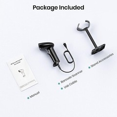 Barcode Scanner with Stand, Bluetooth and Wired Barcode Scanner, Inventory…