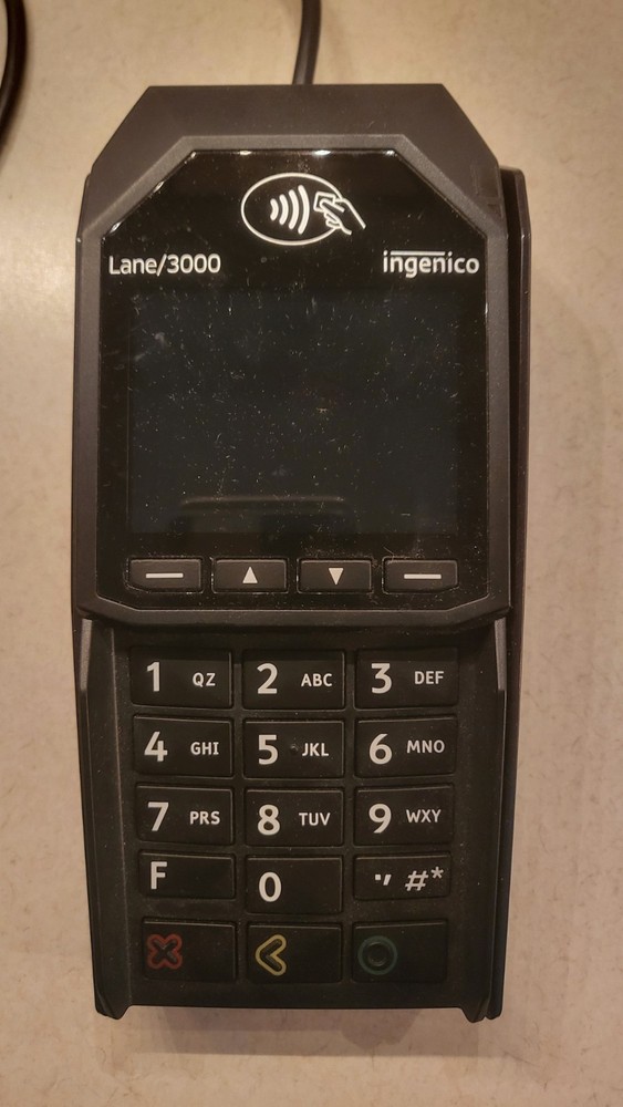 INGENICO LANE/3000 CL/ USB Credit Card Terminal And Power Adapter
