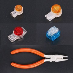 Hilitchi 200-Pcs Data Phone Wire Butt Splice 2/3 Ports UY/UR/UB Crimp Termina…