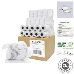 Quality Thermal Paper Roll 2-1/4″ x 50′ – 50 Rolls with End Signal