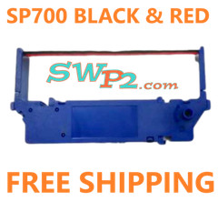 12 STAR SP 700 BLACK & RED INK PRINTER RIBBONS W/BLUE CASSETTE ~FREE SHIPPING~
