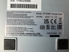 CITIZEN SYSTEMS CT-E301 USB Ethernet RS-232C POS THERMAL PRINTER w/ Power Supply