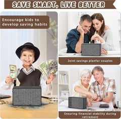 Wooden Money Saving Box, Cash Vault Savings Box for 10000 5000 3000 1000 800 …
