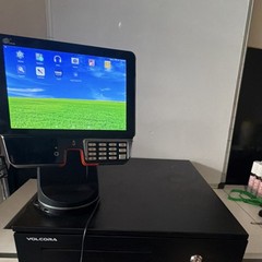 Volcora POS Touchscreen Terminal w/ Keypad Stand + Cash Drawer, Black