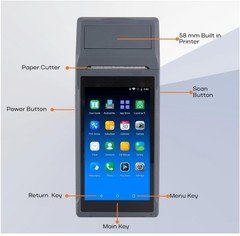 POS PDA Q2i Receipt Printer 58mm High Speed Thermal Printer w/ Android 11, 5.5″