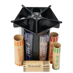 5 in 1 Electronic Coin Sorter Counter with Coin Wrappers and Coin Tube
