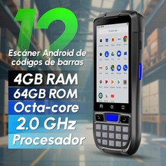 Rugged Android 12 Barcode Scanner PDA NFC 4G WiFi for Inventory with Charge Dock