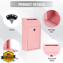 Sumerfnt Pink Locking Cash Box Slot