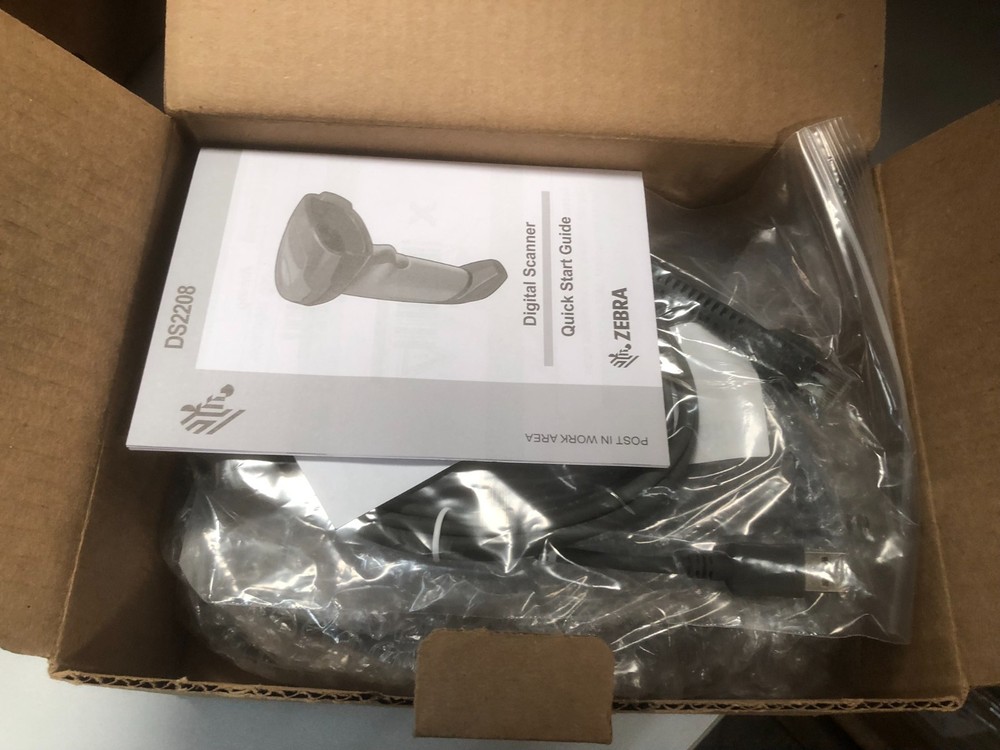 Zebra DS2208 Handheld 2D 1D Barcode Scanner Kit Corded USB Cable with Stand New