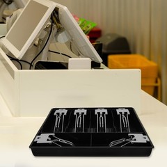 Cash Drawer Tray with Clip Money Organizer for Home Commercial Use Storage