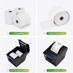 Thermal Paper 3 1/8 x 230ft, 10 Rolls Receipt Paper Work for Star Micronics TSP1