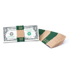Natural Kraft Saw-Tooth $250 Currency Band (500)
