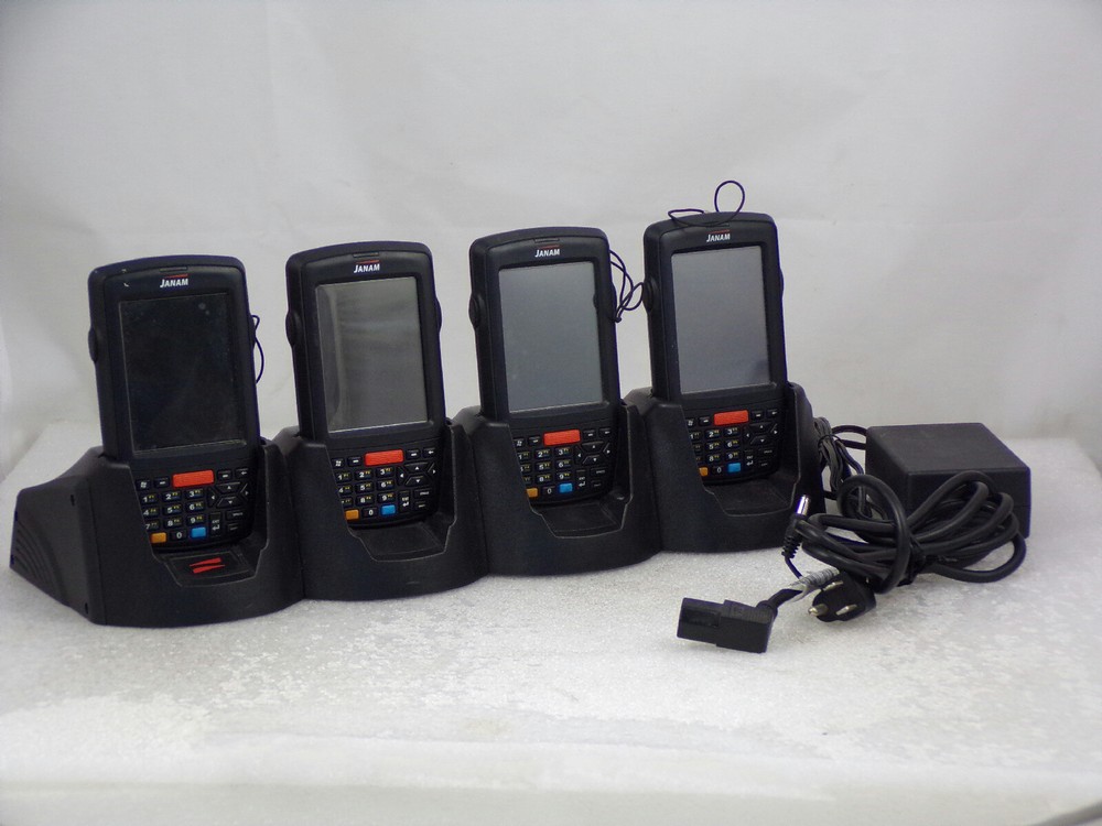 Janam XM66W-1NAFBR00 Mobile Computers 4ea. /w CKT-P4-002U 4-Slot Charger Combo