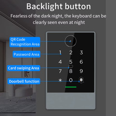 TTLOCK App WIFI QR Code Access Control Reader Keyboard 13.56Mhz Rfid IP67 Keypad