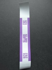 1 – Violet $2,000 Cash Money Self-Sealing Straps Currency Bands
