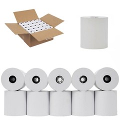 3″X165′ BOND KITCHEN PRINTER CASH REGISTER RECEIPT TAPE PAPER 50 ROLLS in CASE