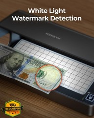 MUNBYN IMC26 Counterfeit Bill Detector, UV Light Money Checker Rechargeable