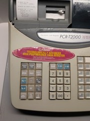 Casio PCR-T2000 Cash Register Thermal Print – Missing Drawer Key UNTESTED