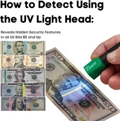 Dual Counterfeit Money Detector Pen, UV Light 6 Pack – Fake Money Bill Check…
