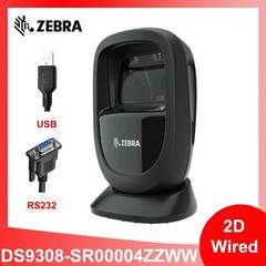 Zebra DS9308-SR00004ZZWW USB/RS232 2D Desktop Handsfree Barcode Scanner w/ Cable