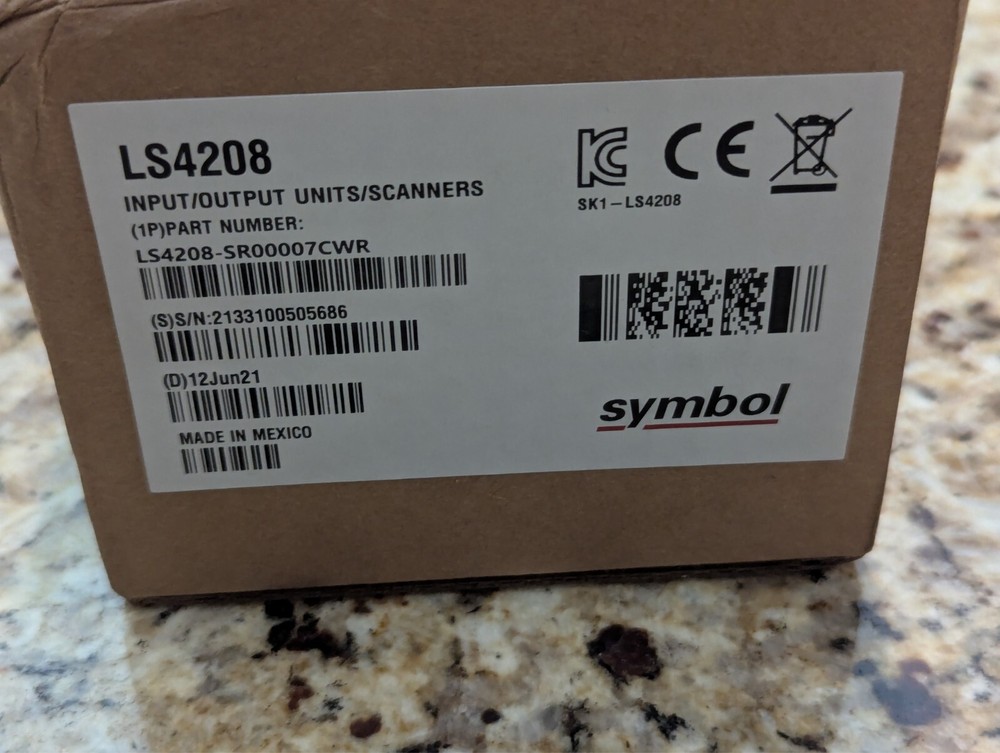Zebra Symbol Barcode Scanner DS4208 -SR00007WR New