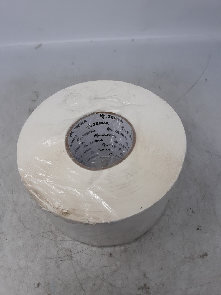 Zebra White Continuous Thermal Transfer Label Roll – 4in x 500ft