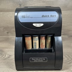 Royal Sovereign QS-1AC Quick Coin Sorter Coin Paper Roll Pull Out Tray TESTED