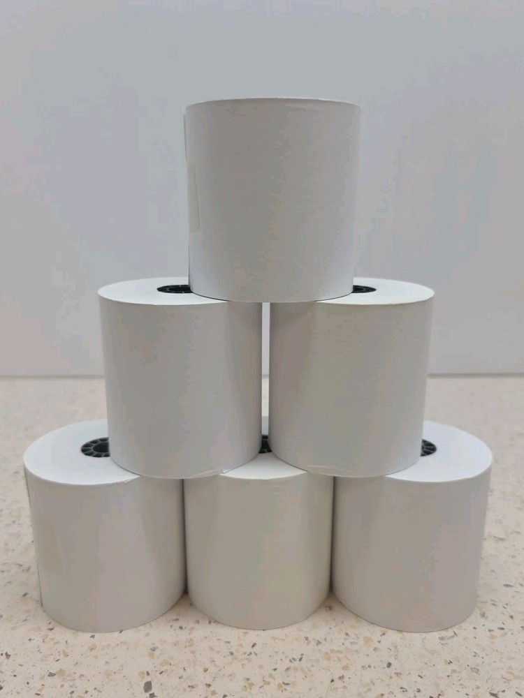 (6 Rolls) 3″ x 150′ 1 Ply Bond (Non –Thermal) Kitchen Printer Receipt Paper