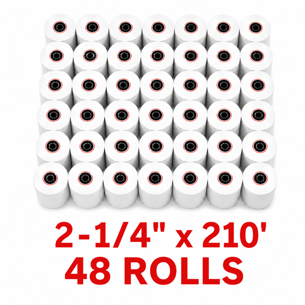 48 POS 2-1/4″ x 210′ THERMAL POS RECEIPT PRINTER PAPER EPSON ( 48 ROLLS )