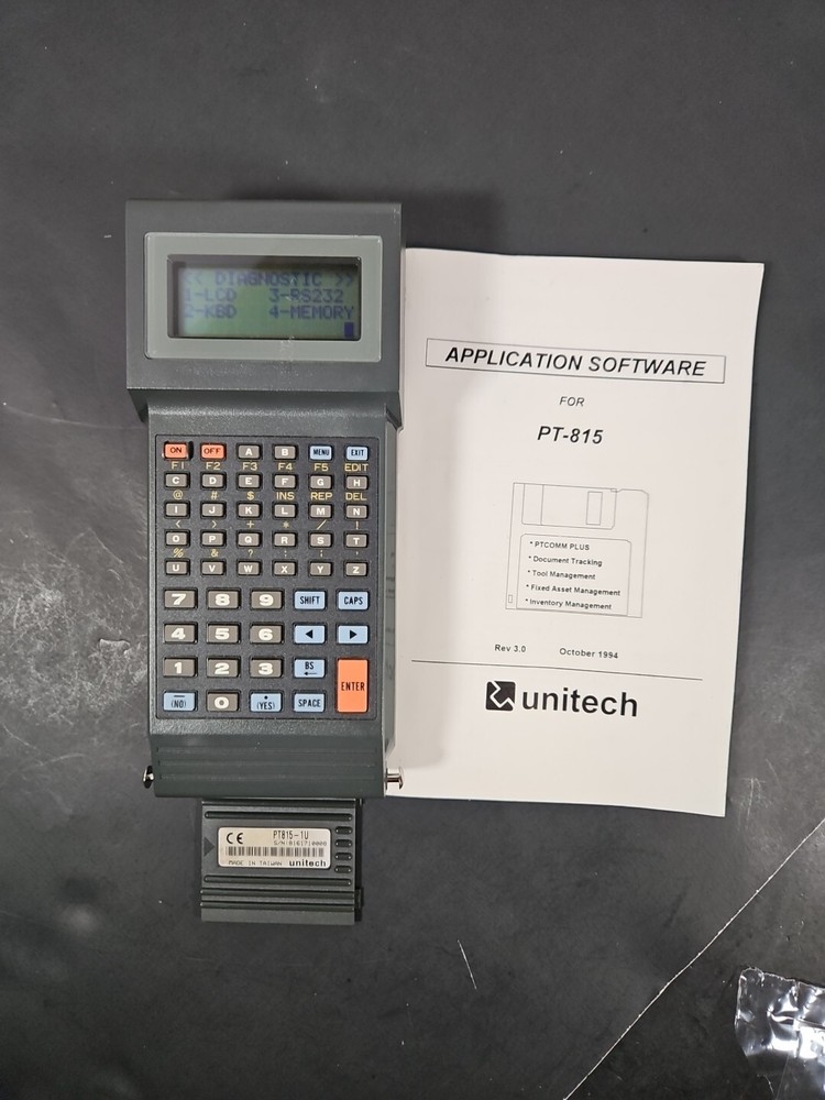 Unitech PT815 Data Collection Terminal (PT-815) With Manual Sold As Is Unit