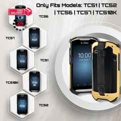 TC51 TC52 TC56 TC57 TC510K Case with Hand Strap – Black-Yellow Blend
