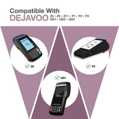 Thermal Paper Rolls for Dejavoo Z8, Z9, Z11, P1, P3, P8, QD1, QD2, QD4, QD5