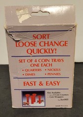 Vtg 1990 “Set of 4 Coin Sorters” by Sun Hill Made in USA w/Original Box