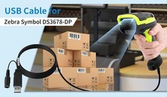 USB Power Cable 3M for Zebra DS3678 LI3608 DS3600 DS3608 DS8108 CBA-U42-S07PAR