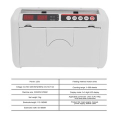 K1000 Portable Rechargeable Bill Counter 800 CPM UV & Magnetic Detection
