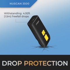 Adesso Bluetooth & 2.4Ghz Wireless Antimicrobial & Waterproof 2D Barcode Scanner