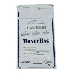 99 Bags Iconex SecurIT Tamper-Evident Deposit Bag Plastic 9 x 12 White 9419-0068