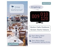 Wireless Restaurant Table Call/bill System 10 Waiter Pagers And 1 Display Box
