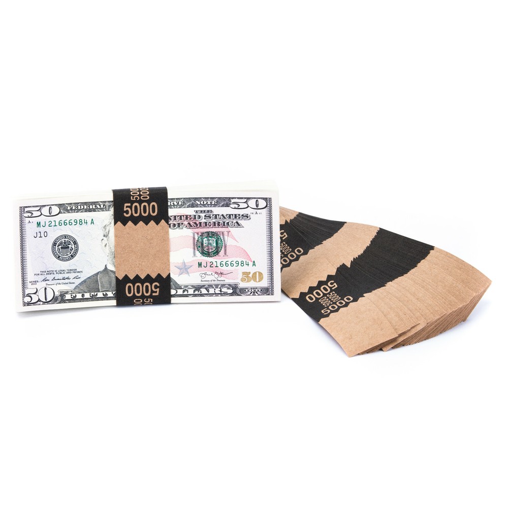 Natural Kraft Saw-Tooth $5,000 Currency Band (1,000)
