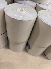 3 X 90 Feet, 2 Ply White/Canary, Kitchen Printer Paper Carbon Less 50 Rolls